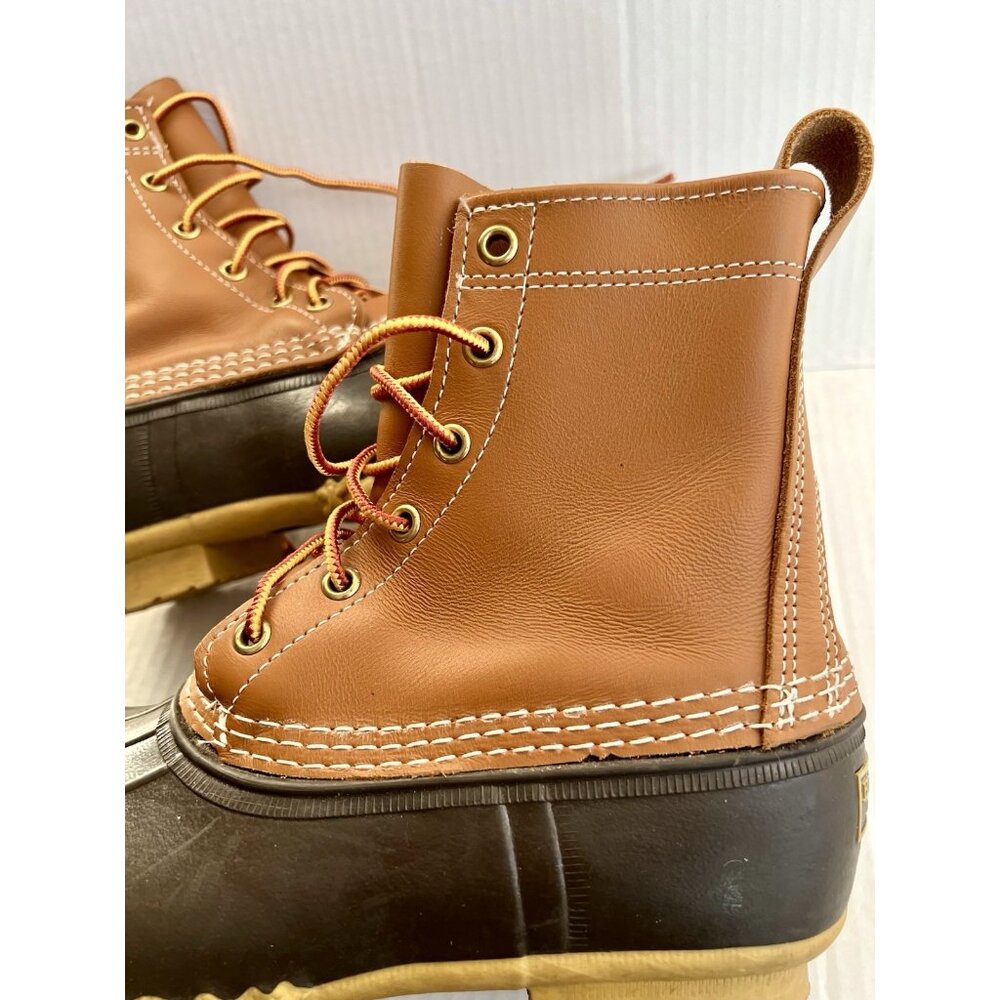 Unused LL Bean Duck Boots waterproof brown leather outdoor boots size 8W - Picture 8 of 11